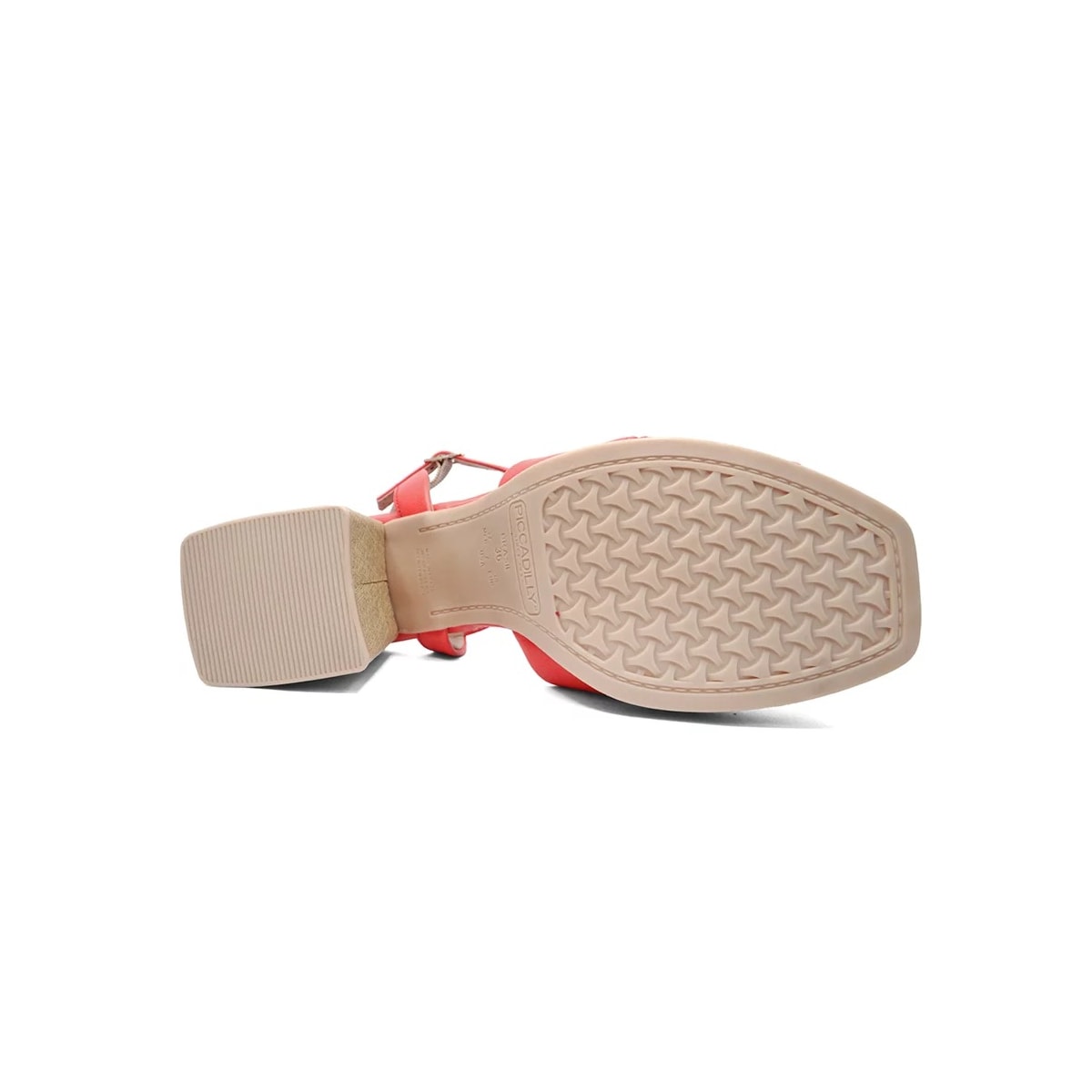 Sandália Piccadilly Salto Bloco Medio 771002 Goiaba Sandália Piccadilly Salto Bloco Medio 771002 Goiaba