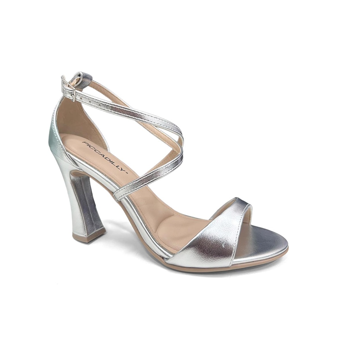Sandália Piccadilly Salto Conforto 727066 Prata