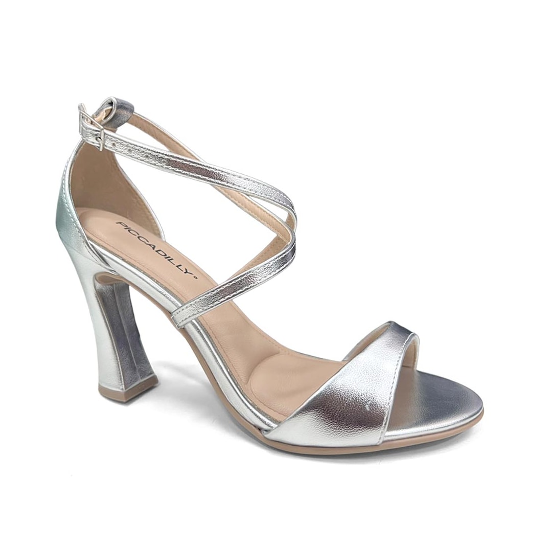 Sandália Piccadilly Salto Conforto 727066 Prata Sandália Piccadilly Salto Conforto 727066 Prata