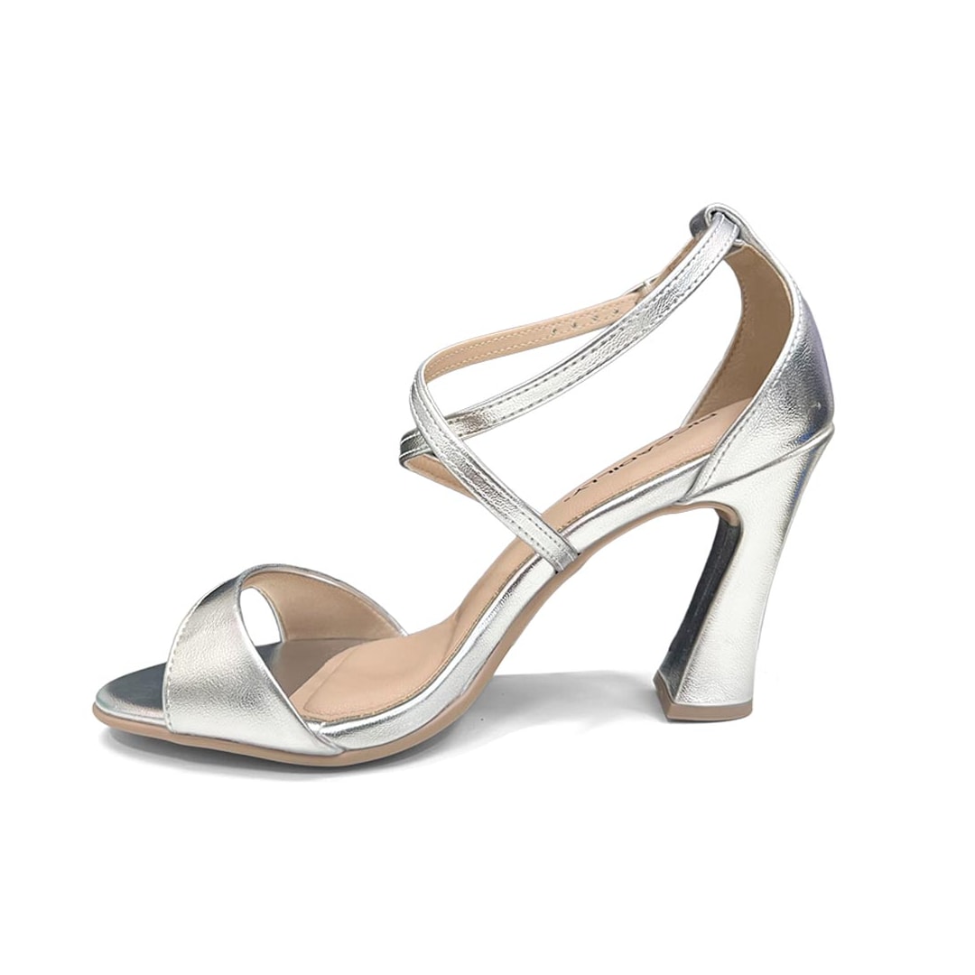 Sandália Piccadilly Salto Conforto 727066 Prata