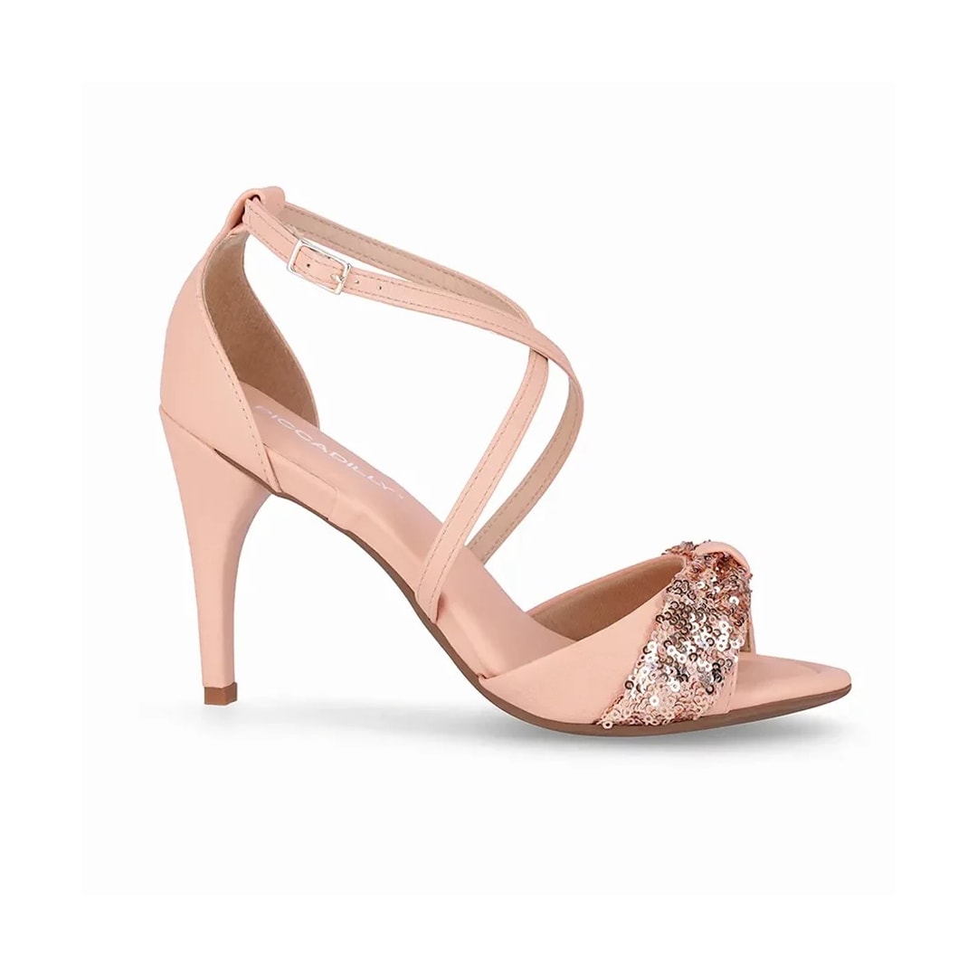 Sandália Piccadilly Salto Fino 727157 Rose