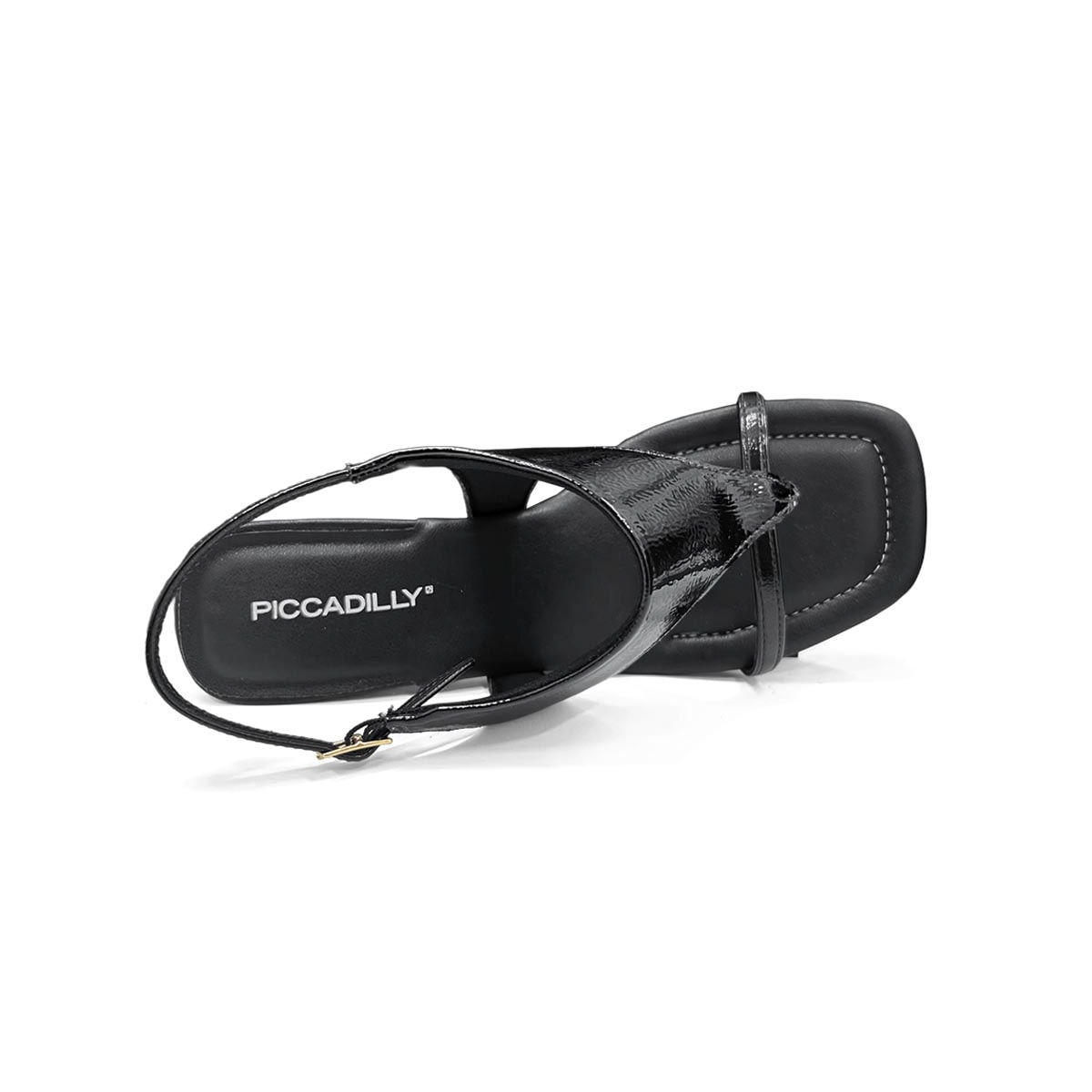 Sandália Piccadilly Salto Fino Rita Wide Fit 612003 Preto Sandália Piccadilly Salto Fino Rita Wide Fit 612003 Preto