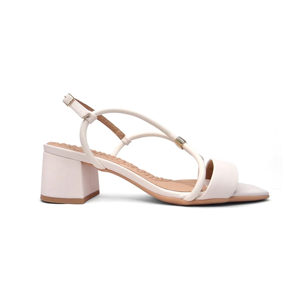 Sandália Piccadilly Salto Medio 588117 Branco