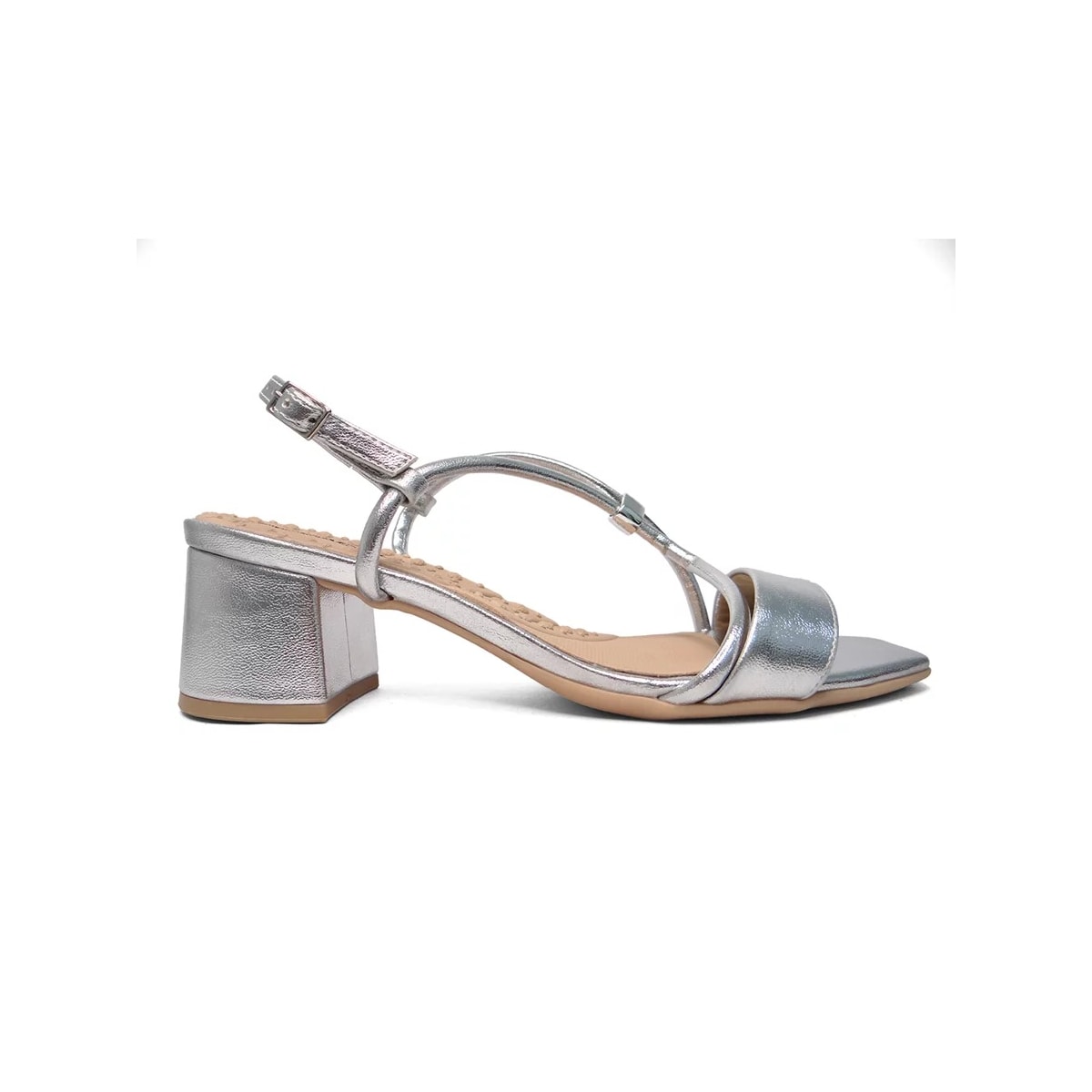 Sandália Piccadilly Salto Medio 588117 Prata Sandália Piccadilly Salto Medio 588117 Prata