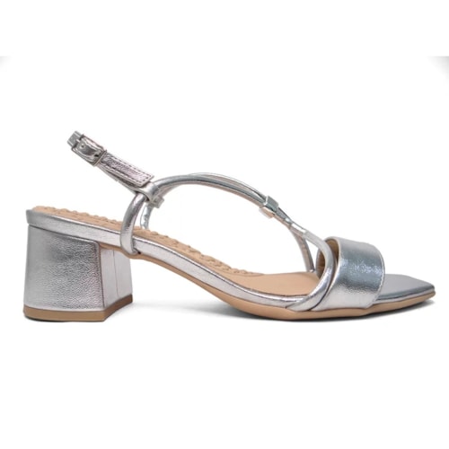 Detalhe - Sandália Piccadilly Salto Medio 588117 Prata