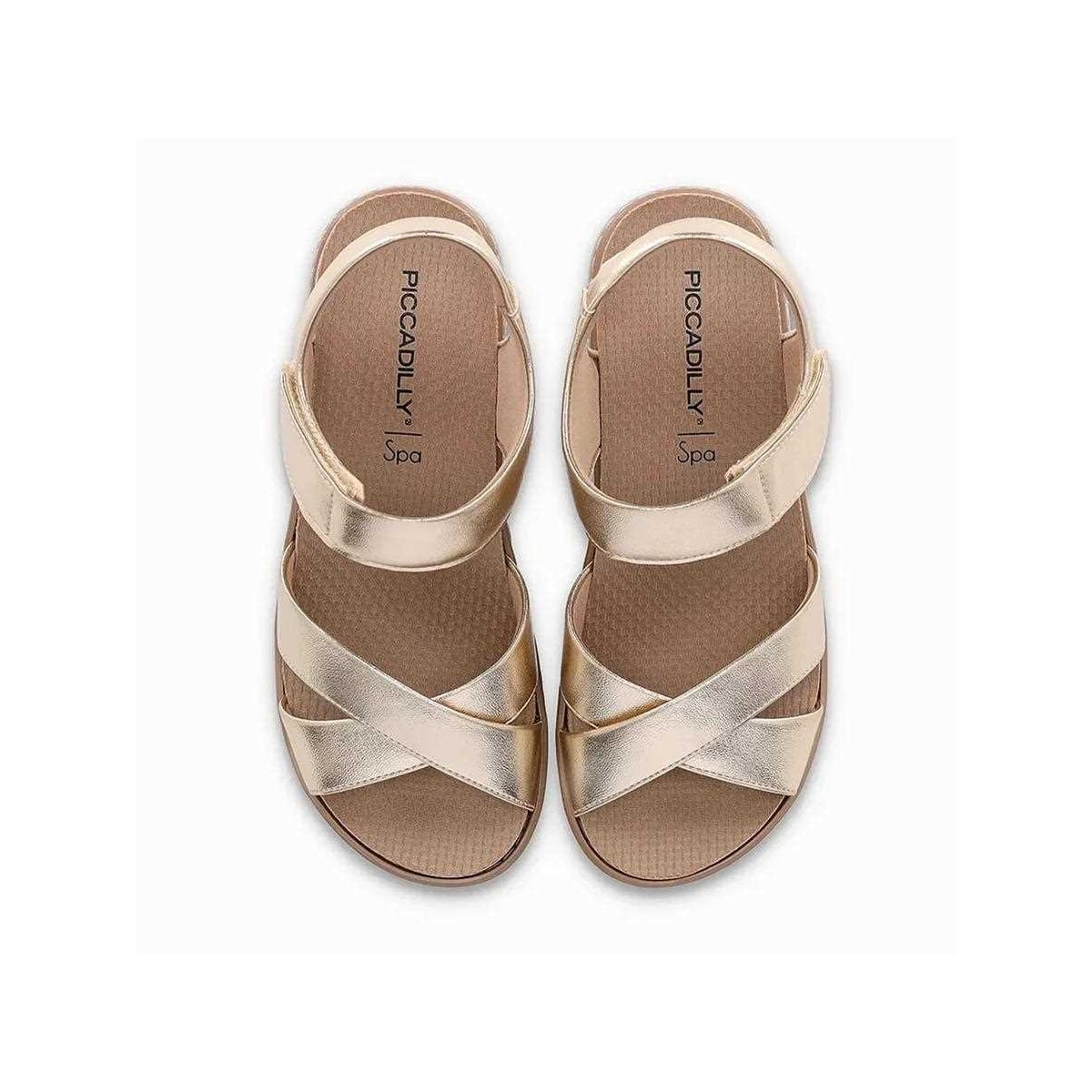 Sandália Piccadilly Spa Anabela 568061 Ouro Sandália Piccadilly Spa Anabela 568061 Ouro