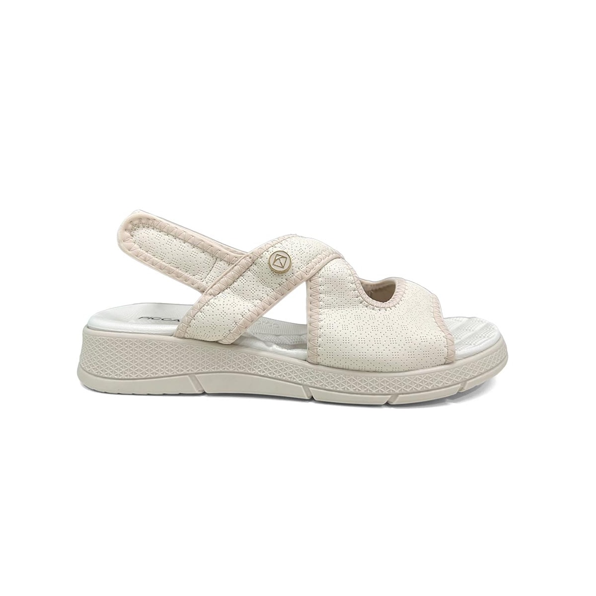 Sandália Piccadilly Wide Fit Conforto 571024 Off White