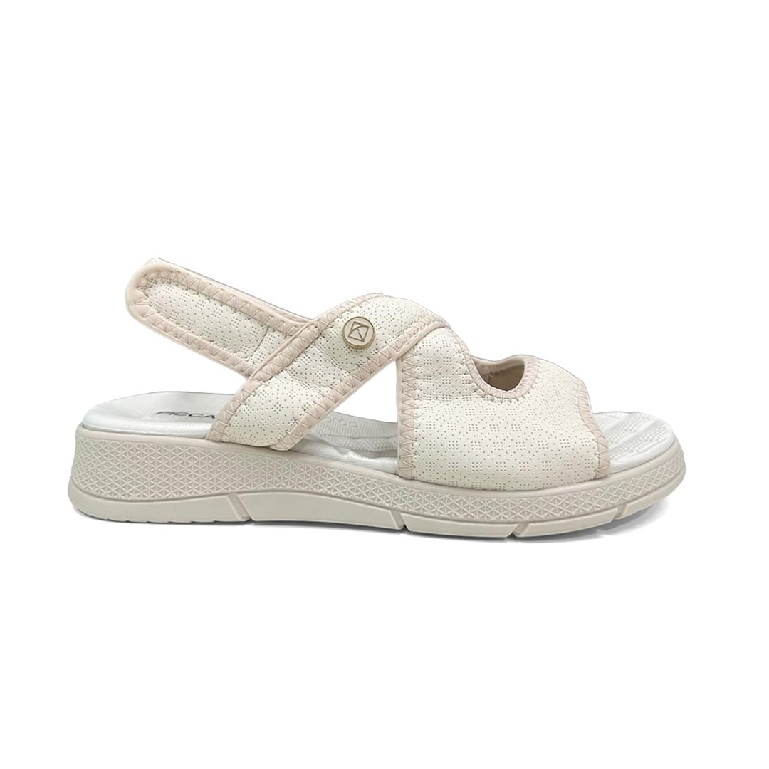 Sandália Piccadilly Wide Fit Conforto 571024 Off White Sandália Piccadilly Wide Fit Conforto 571024 Off White