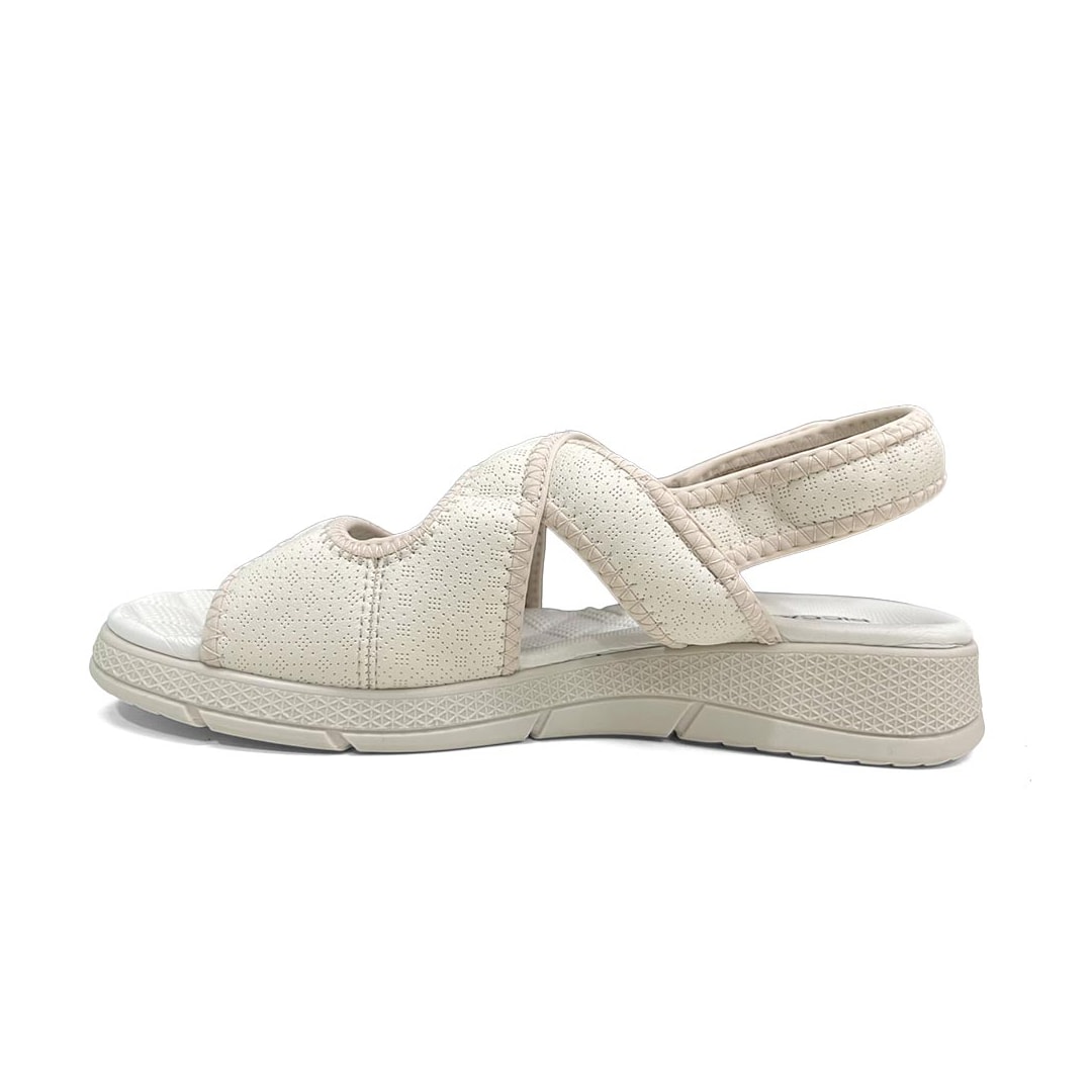 Sandália Piccadilly Wide Fit Conforto 571024 Off White