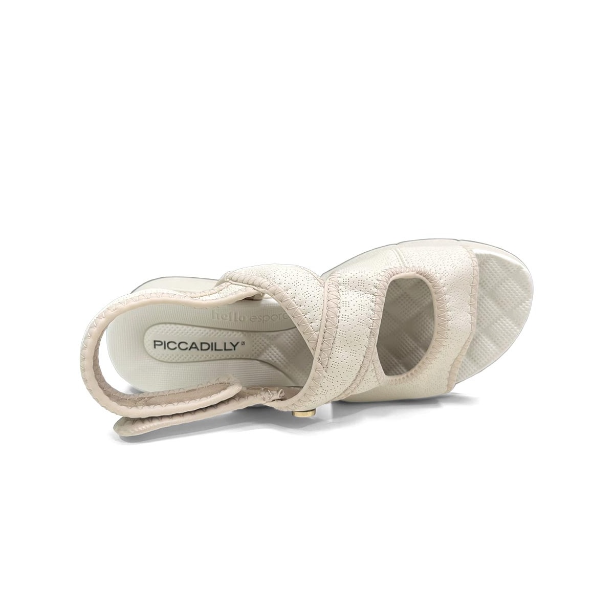 Sandália Piccadilly Wide Fit Conforto 571024 Off White