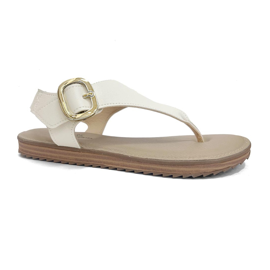 Sandália Rasteira Conforto Modare 7141.141 Branco Off Sandália Rasteira Conforto Modare 7141.141 Branco Off