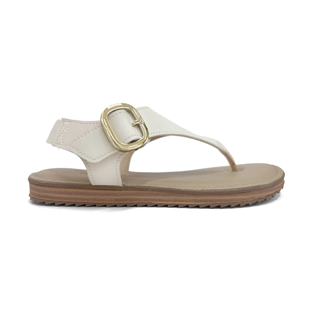 Sandália Rasteira Conforto Modare 7141.141 Branco Off