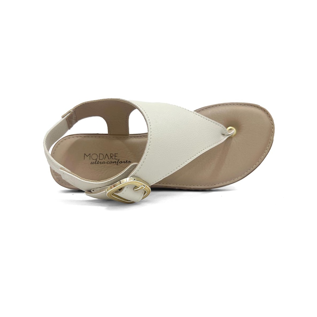 Sandália Rasteira Conforto Modare 7141.141 Branco Off