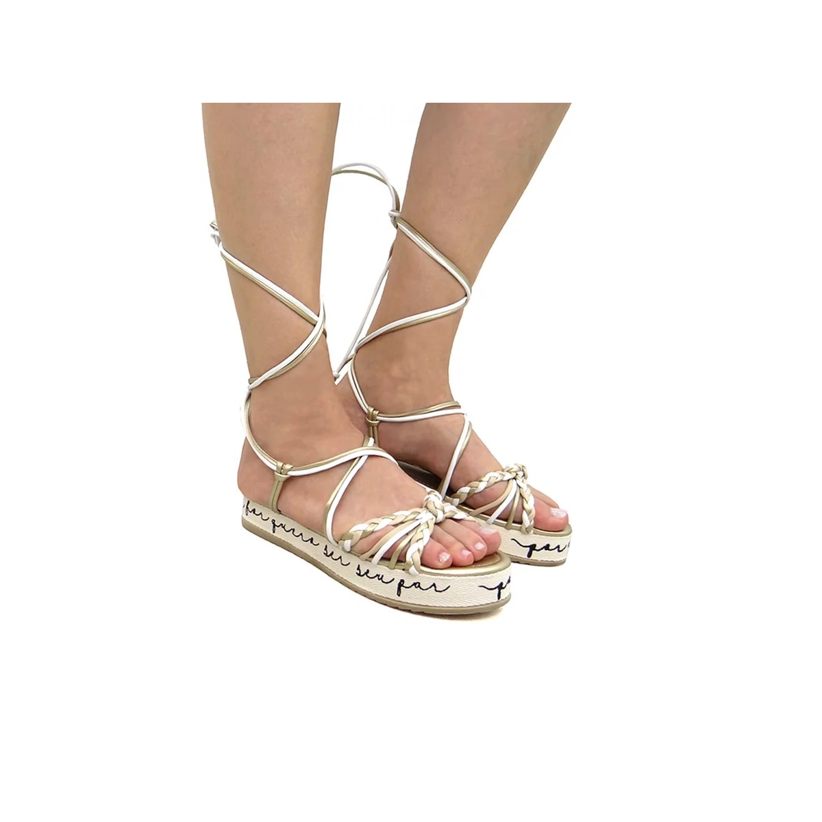 Sandália Sua Cia Flatform Papete 8255.15089 Light Gold Sandália Sua Cia Flatform Papete 8255.15089 Light Gold