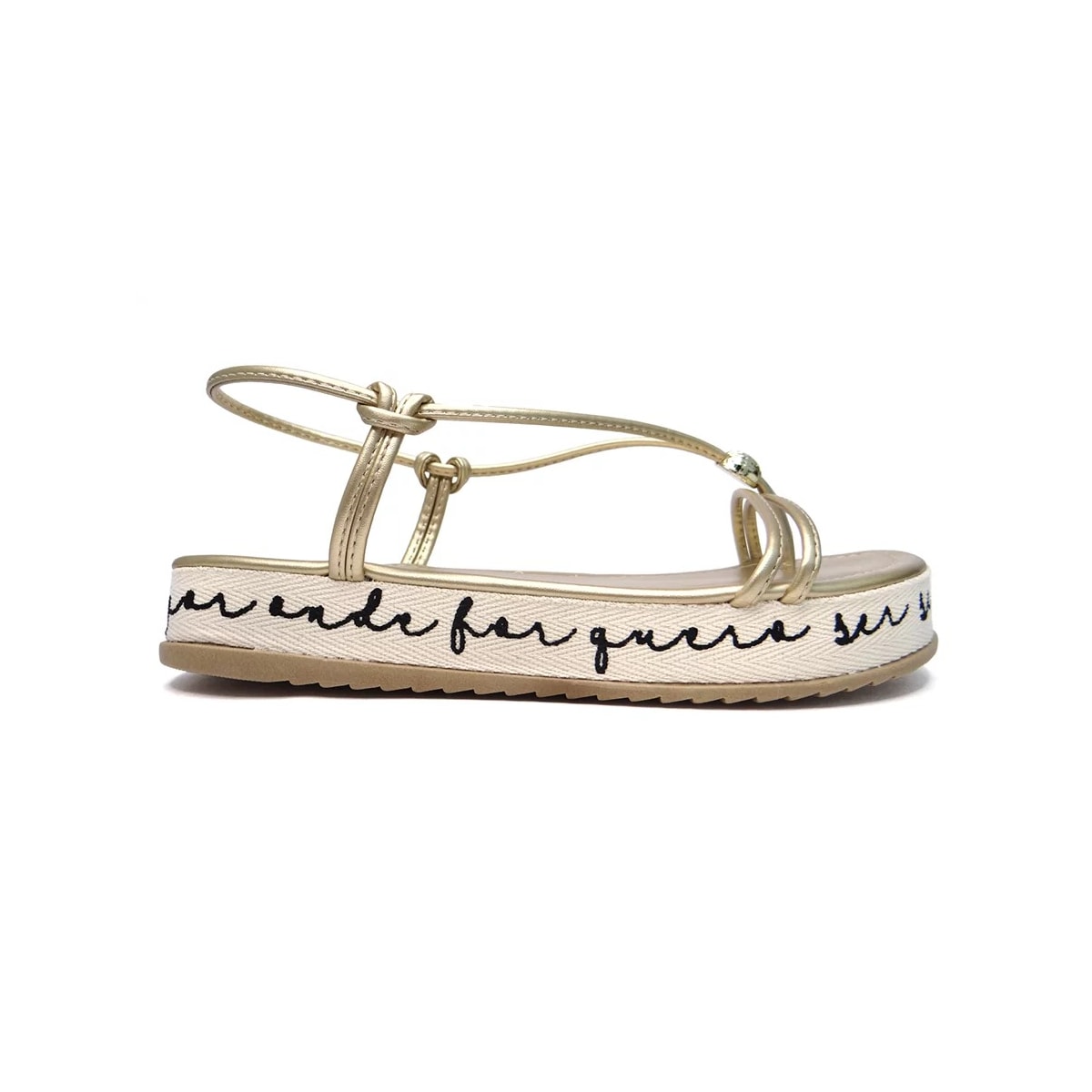 Sandália Sua Cia Flatform Papete 8255.15090 Light Gold Sandália Sua Cia Flatform Papete 8255.15090 Light Gold