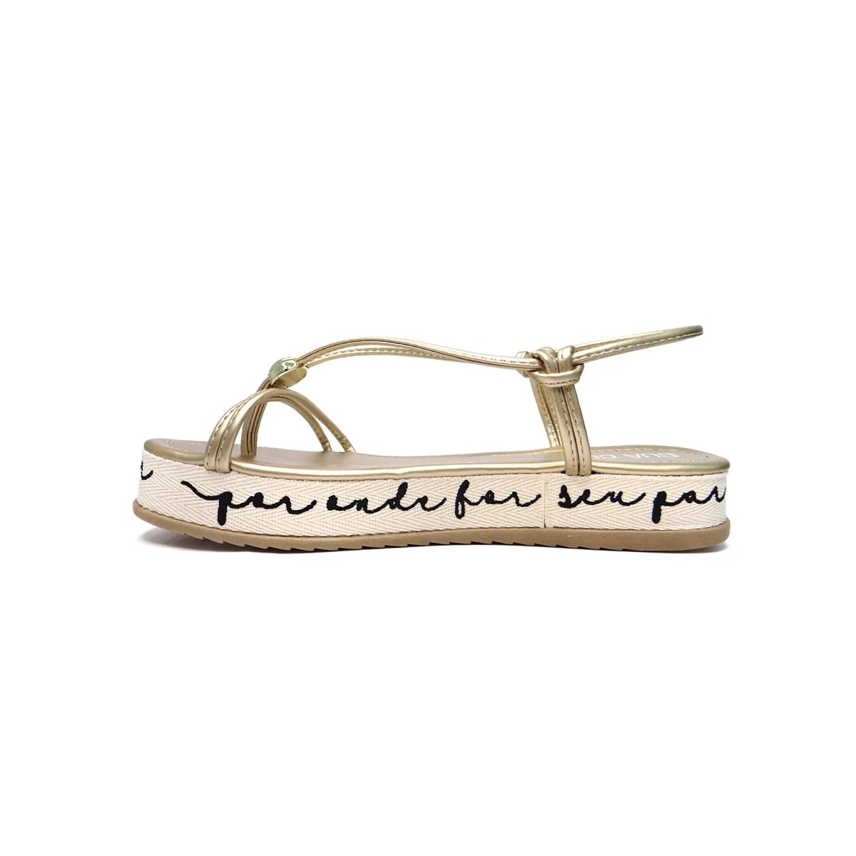 Sandália Sua Cia Flatform Papete 8255.15090 Light Gold Sandália Sua Cia Flatform Papete 8255.15090 Light Gold