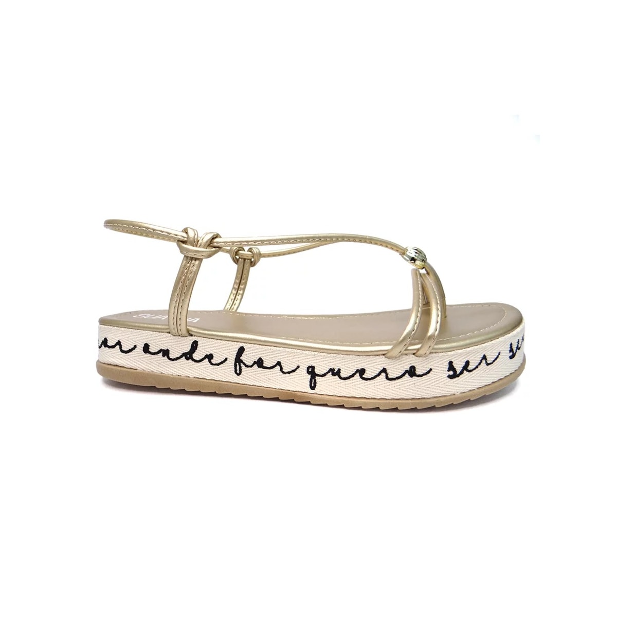 Sandália Sua Cia Flatform Papete 8255.15090 Light Gold Sandália Sua Cia Flatform Papete 8255.15090 Light Gold