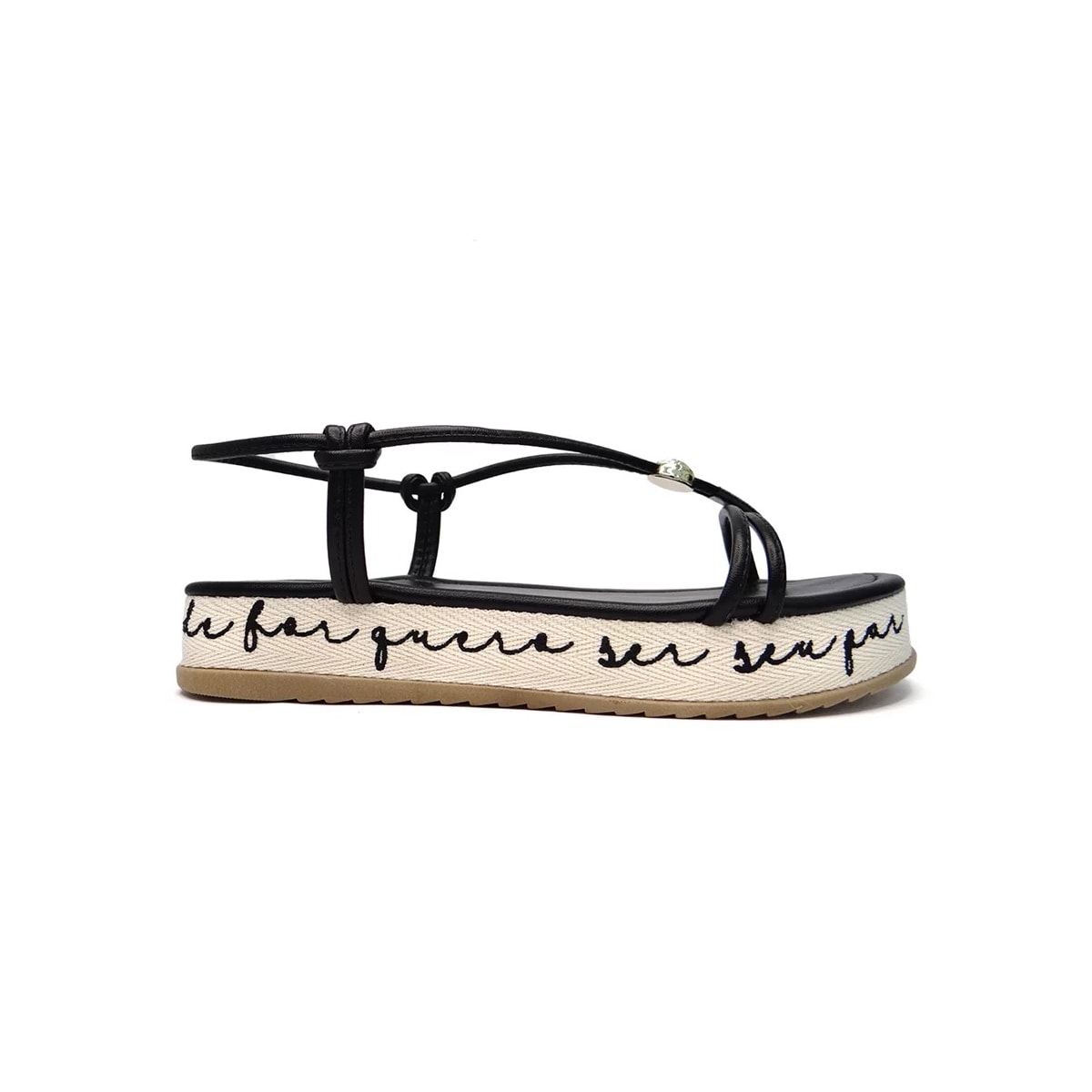 Sandália Sua Cia Flatform Papete 8255.15090 Preto Sandália Sua Cia Flatform Papete 8255.15090 Preto