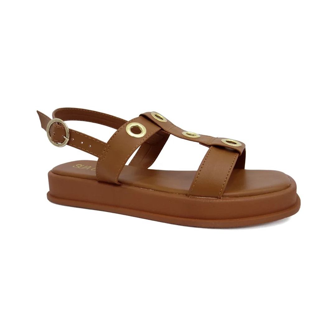 Sandália Sua Cia Papete Flatform 8343.15412 Casca/Casca