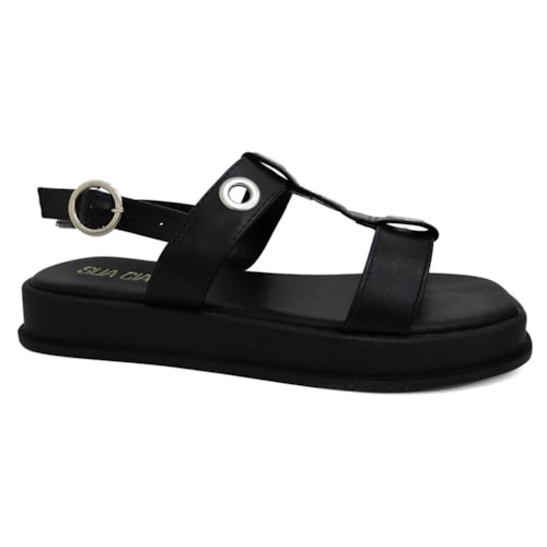 Sandalia Sua Cia Papete Flatform 8343.15412 Preto