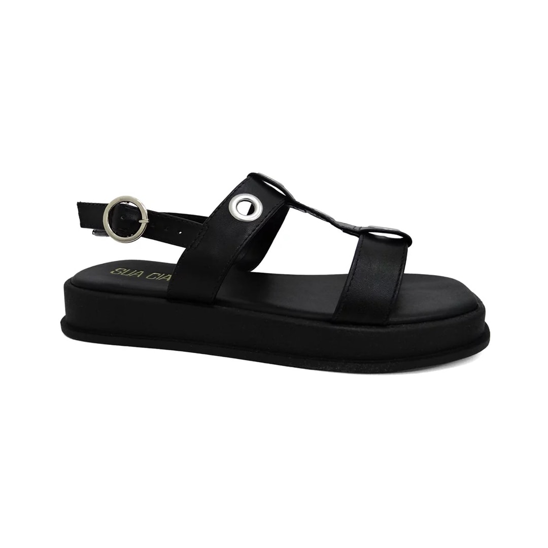 Sandália Sua Cia Papete Flatform 8343.15412 Preto
