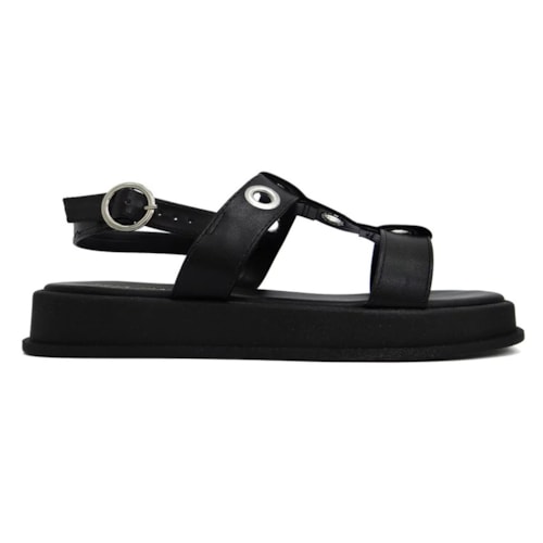 Detalhe - Sandália Sua Cia Papete Flatform 8343.15412 Preto