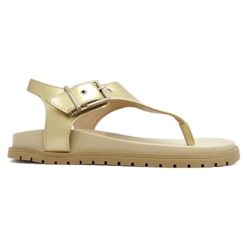Detalhe - Sandália Sua Cia Papete Flatform 8354.15388 Light Gold