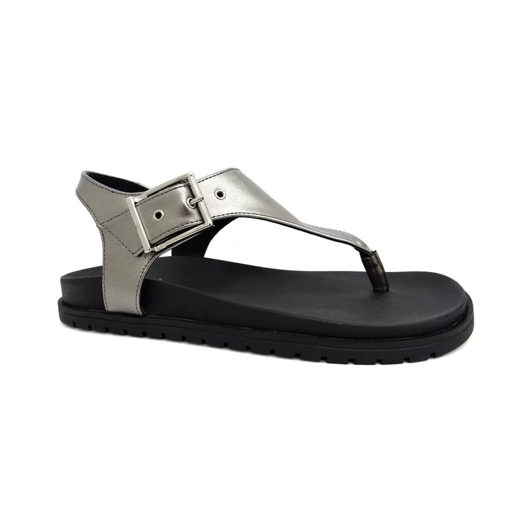 Sandália Sua Cia Papete Flatform 8354.15388 Pewter/Preto