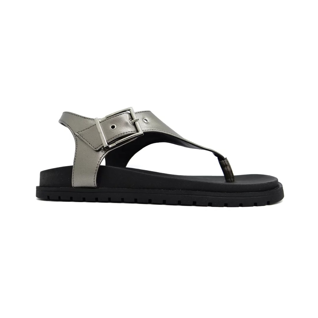 Sandália Sua Cia Papete Flatform 8354.15388 Pewter/Preto Sandália Sua Cia Papete Flatform 8354.15388 Pewter/Preto