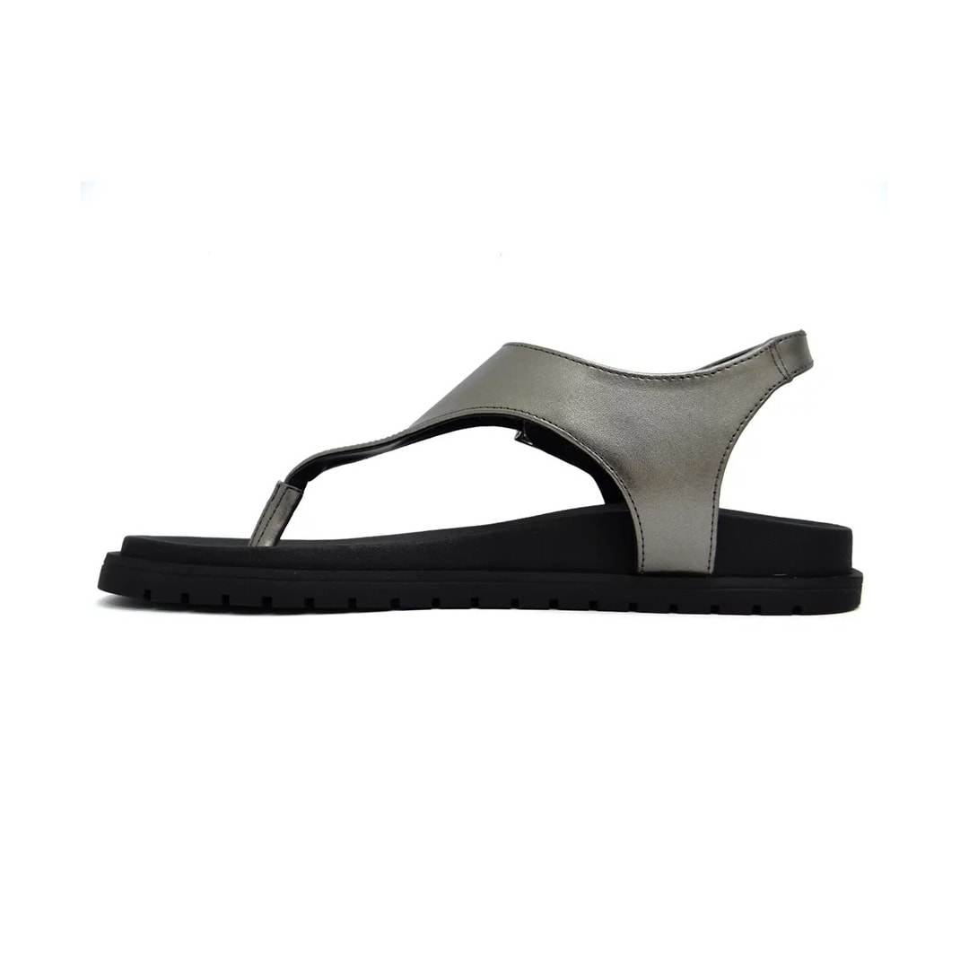 Sandália Sua Cia Papete Flatform 8354.15388 Pewter/Preto