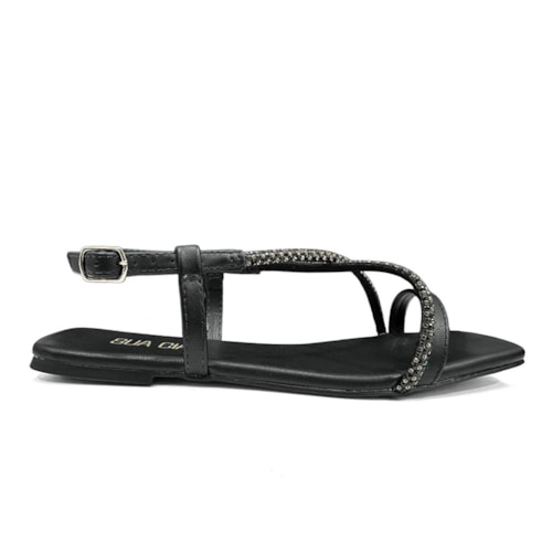 Detalhe - Sandália Sua Cia Rasteira 8230.16690 Preto