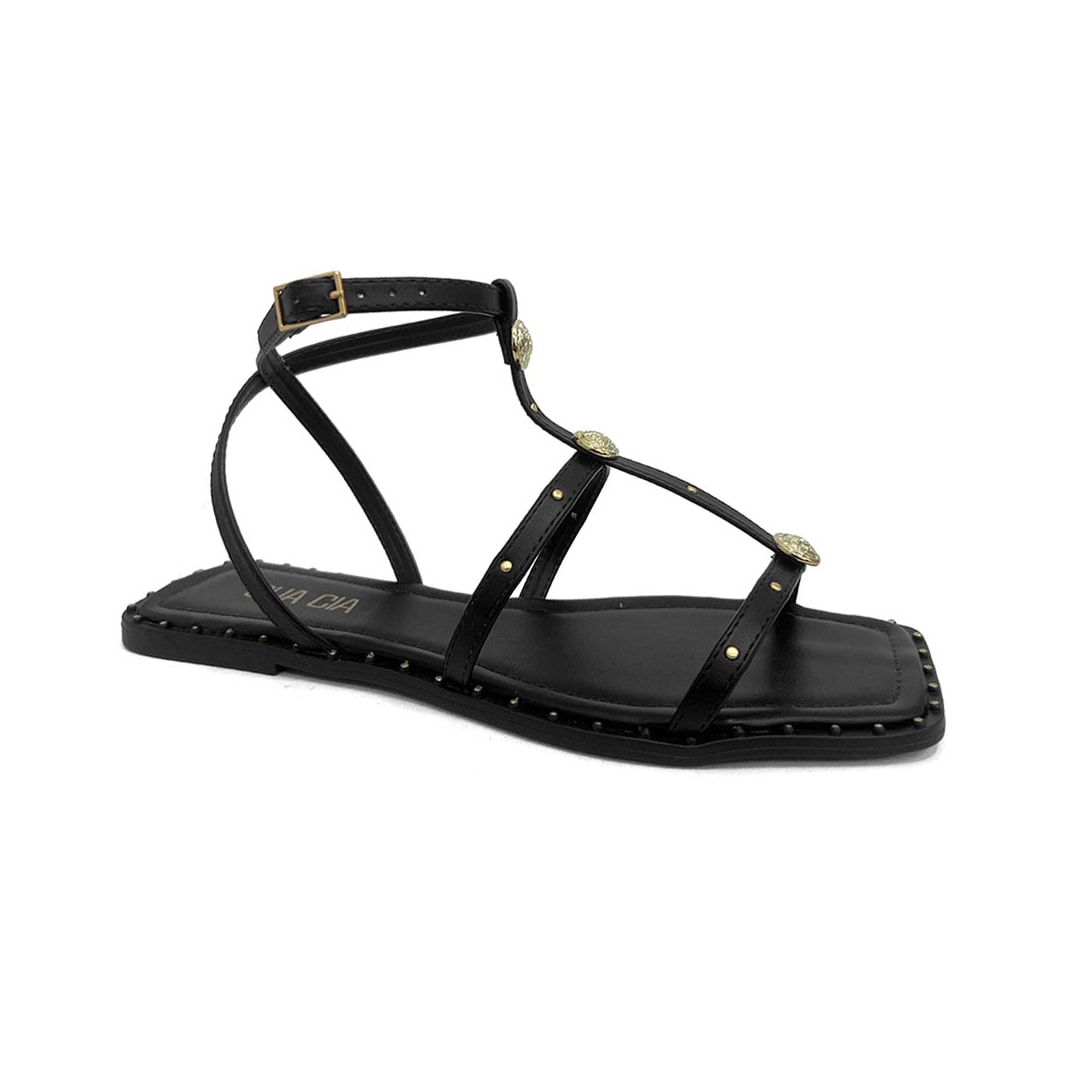 Sandália Sua Cia Rasteira 8394.16122 Preto Sandália Sua Cia Rasteira 8394.16122 Preto