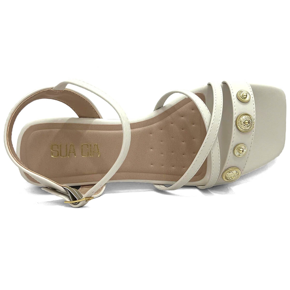 Sandália Sua Cia Salto Baixo 8372.15803 New Off White Sandália Sua Cia Salto Baixo 8372.15803 New Off White