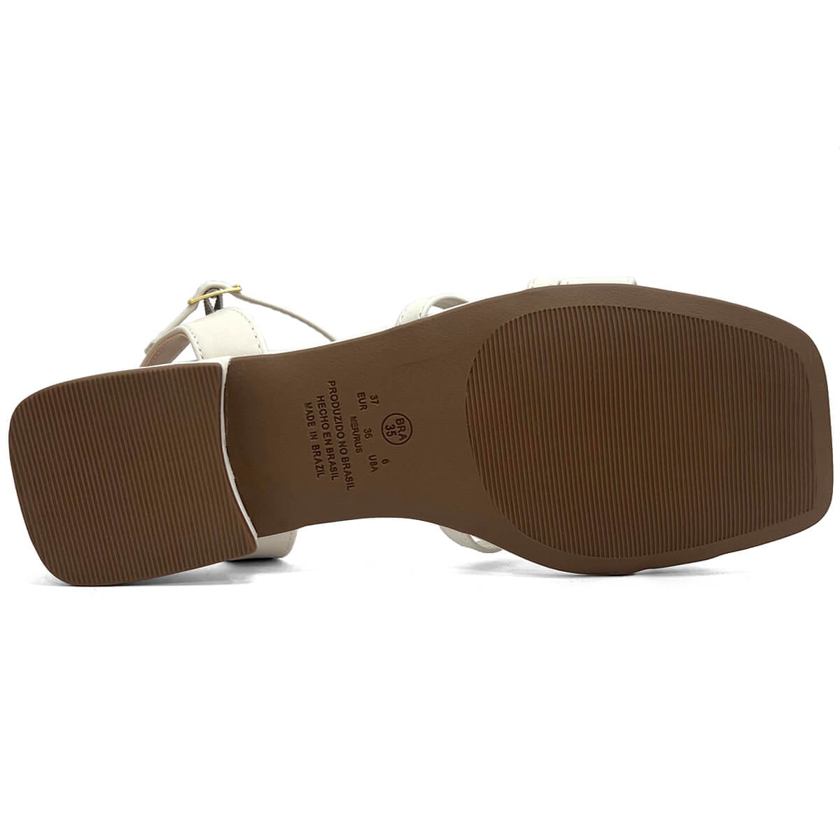 Sandália Sua Cia Salto Baixo 8372.15803 New Off White