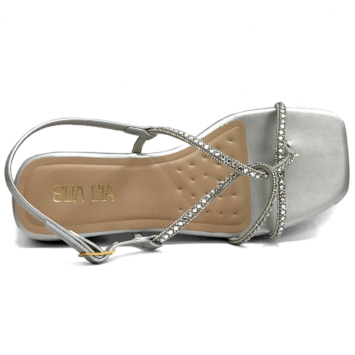 Sandália Sua Cia Salto Baixo 8372.15805 Silver Sandália Sua Cia Salto Baixo 8372.15805 Silver