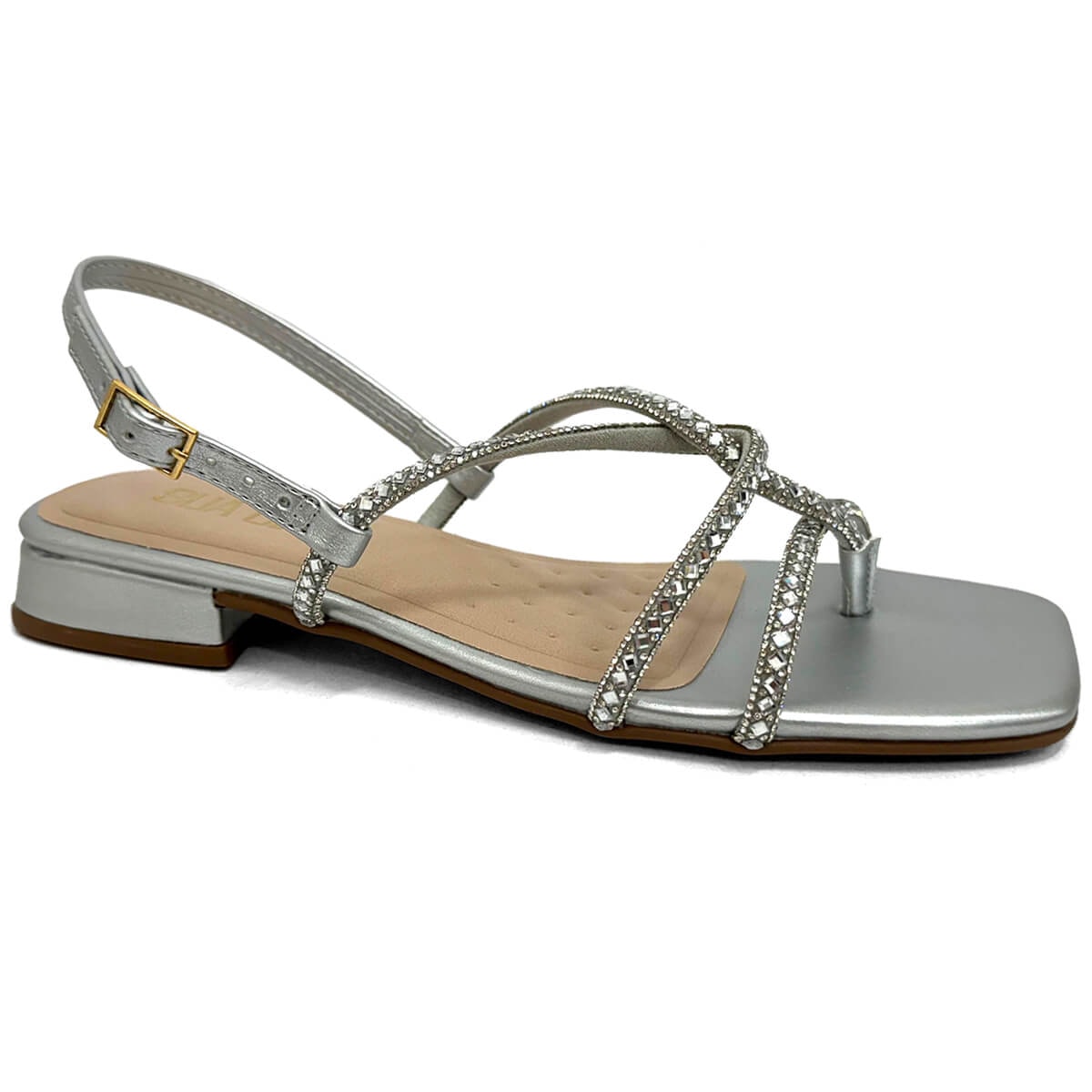 Sandália Sua Cia Salto Baixo 8372.15805 Silver Sandália Sua Cia Salto Baixo 8372.15805 Silver