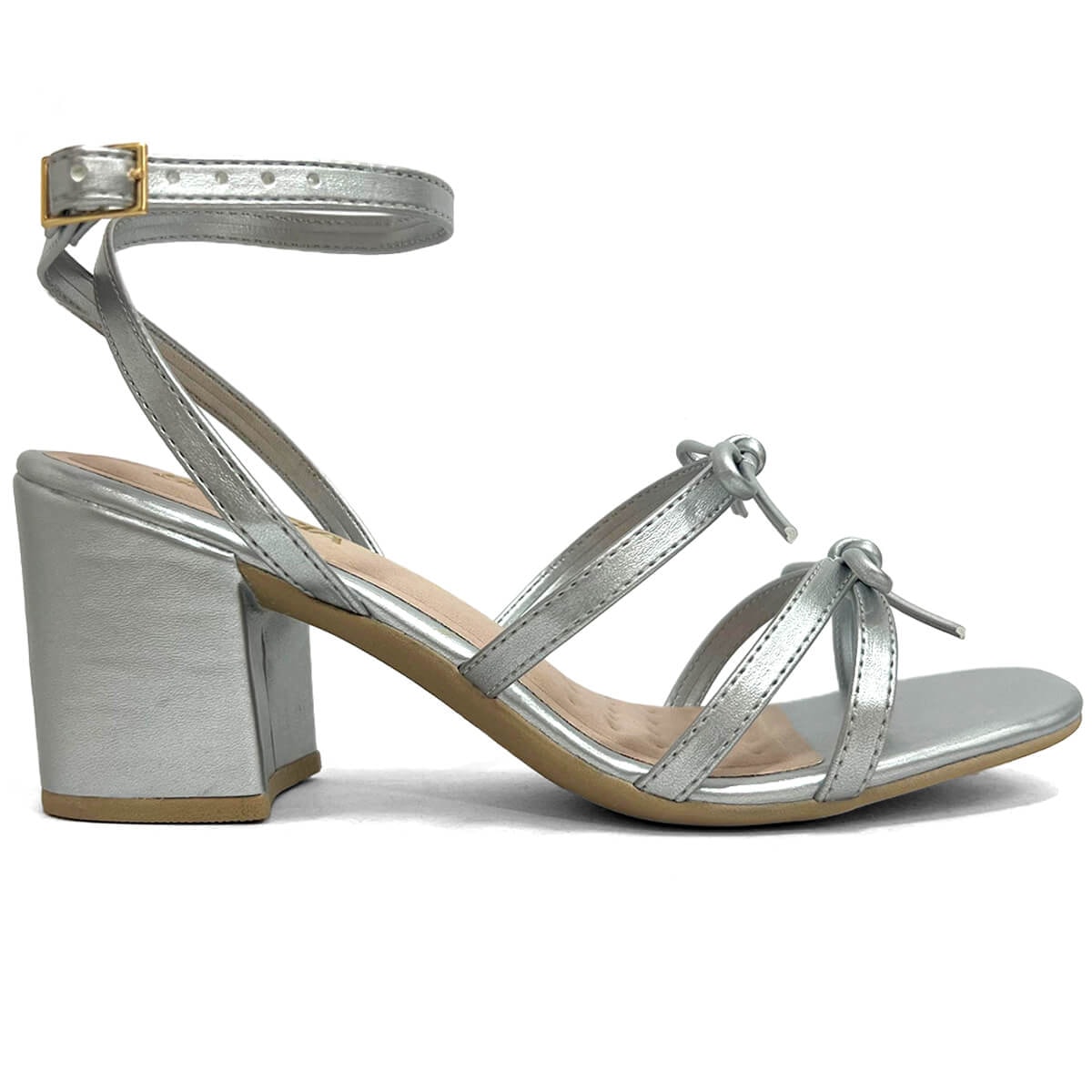 Sandália Sua Cia Salto Bloco 8186.15711 Prata Sandália Sua Cia Salto Bloco 8186.15711 Prata