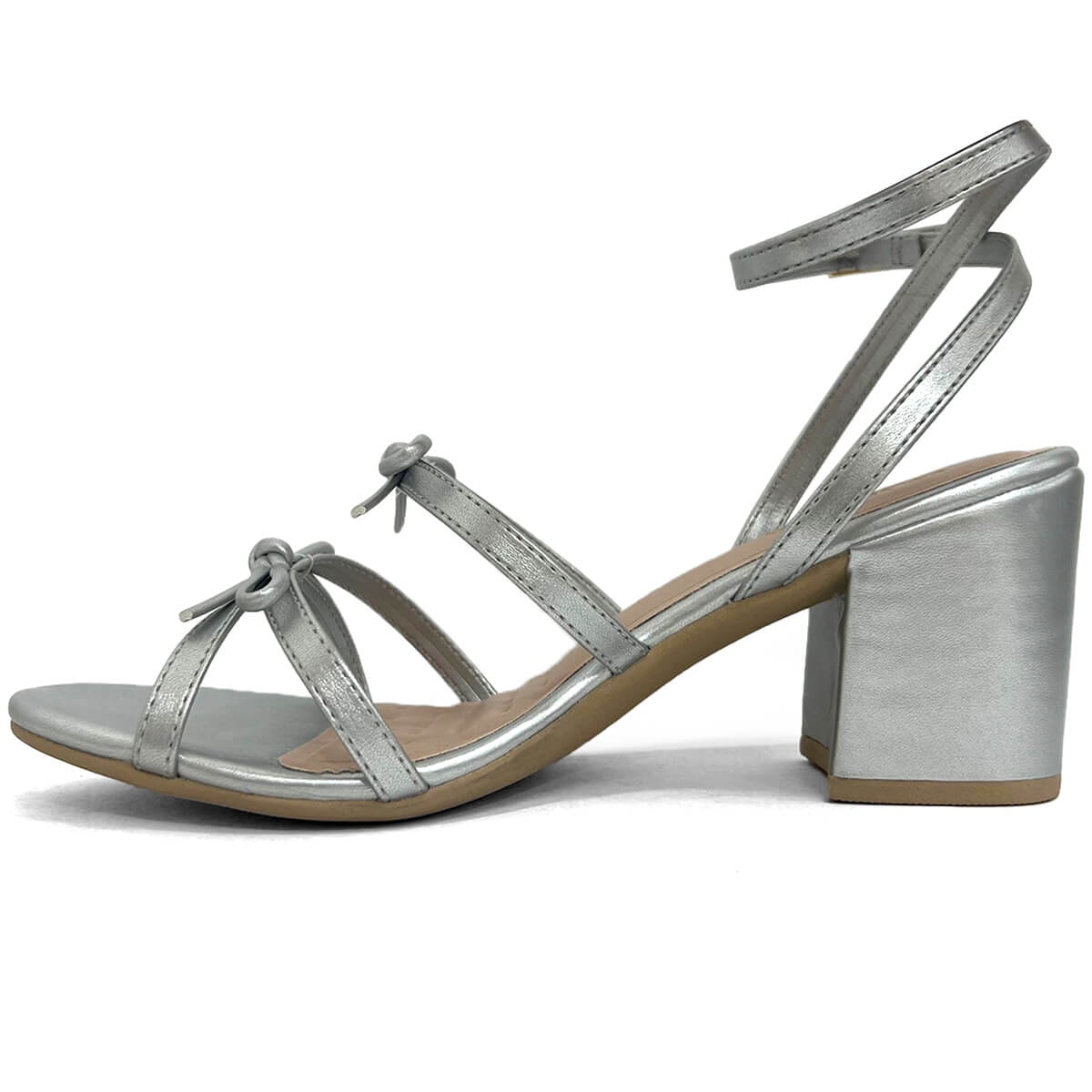 Sandália Sua Cia Salto Bloco 8186.15711 Prata Sandália Sua Cia Salto Bloco 8186.15711 Prata