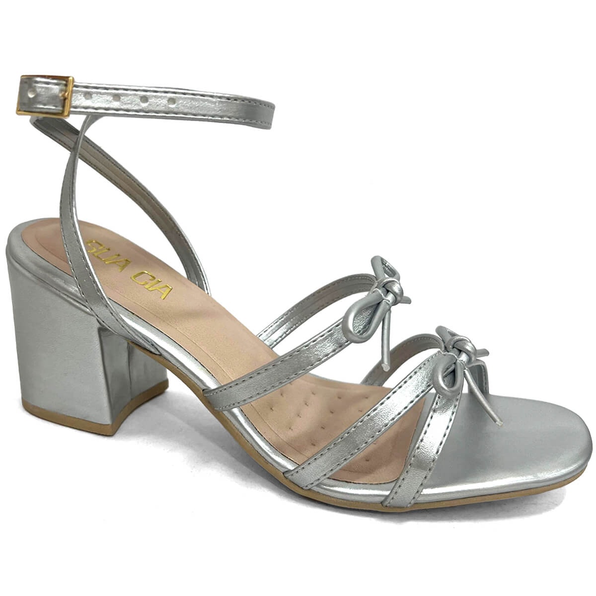 Sandália Sua Cia Salto Bloco 8186.15711 Prata Sandália Sua Cia Salto Bloco 8186.15711 Prata
