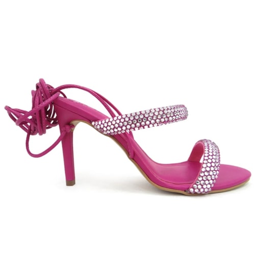 Detalhe - Sandália Tanara Salto Fino Alto T6881 Pink