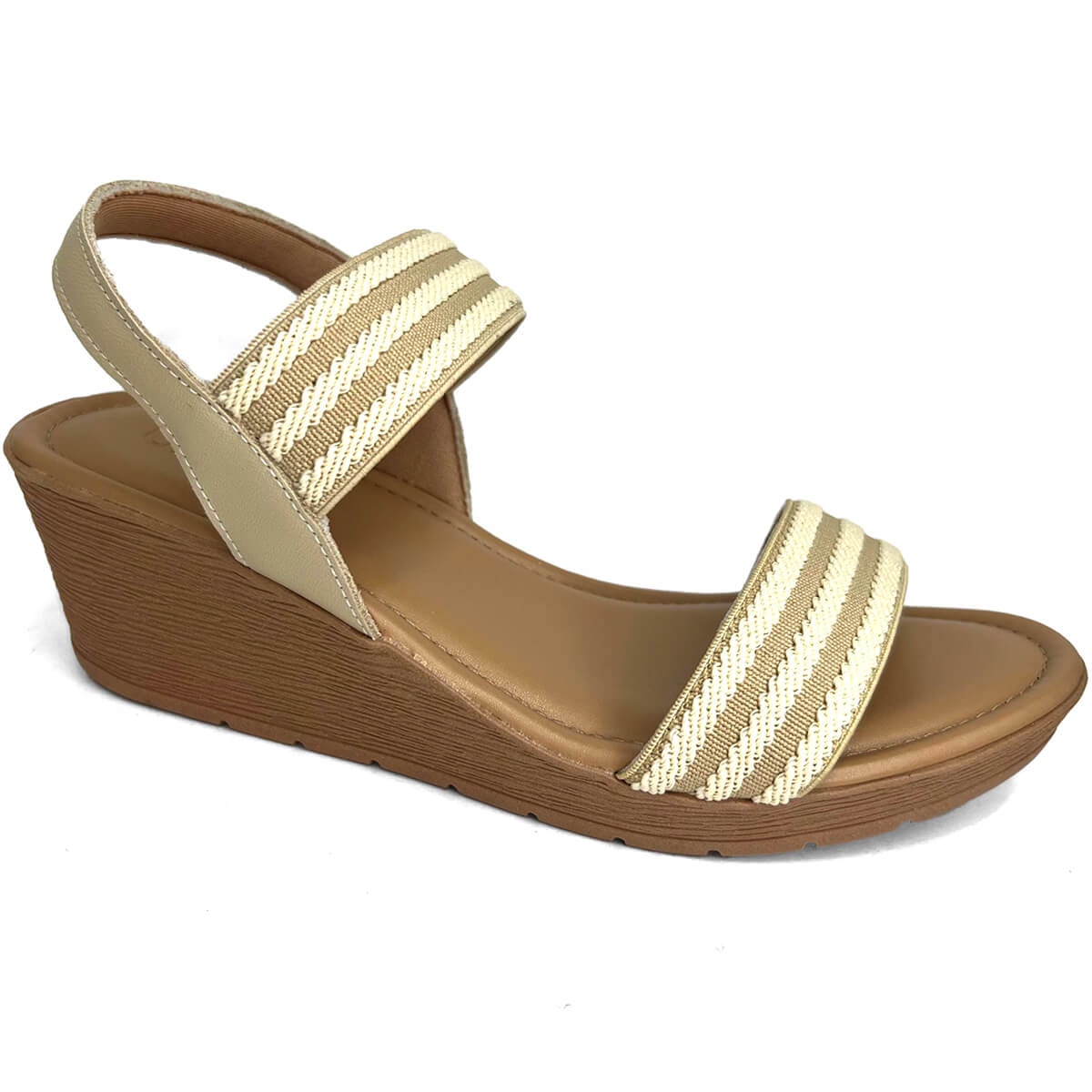 Sandália Usaflex Anabela De Couro Conforto Ab8704014 Vanilla Sandália Usaflex Anabela De Couro Conforto Ab8704014 Vanilla
