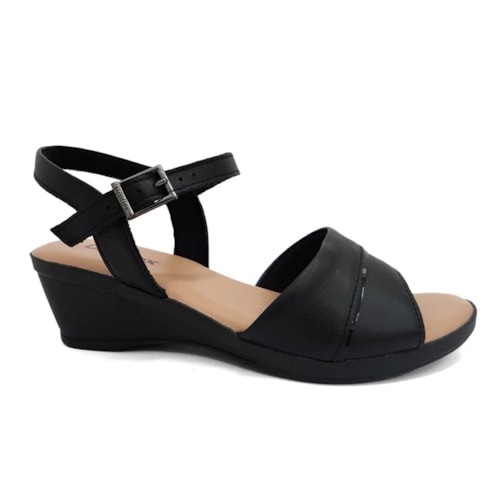 Sandalia Usaflex Anabela Feminina Mm0903 Preto