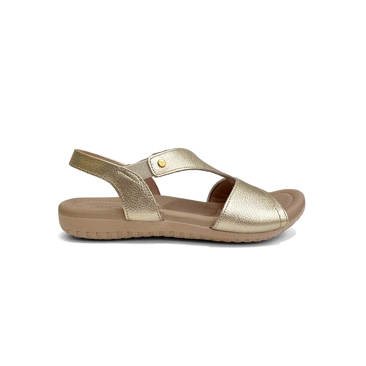 Sandália Usaflex Conforto Couro R1808 Ouro Light Sandália Usaflex Conforto Couro R1808 Ouro Light