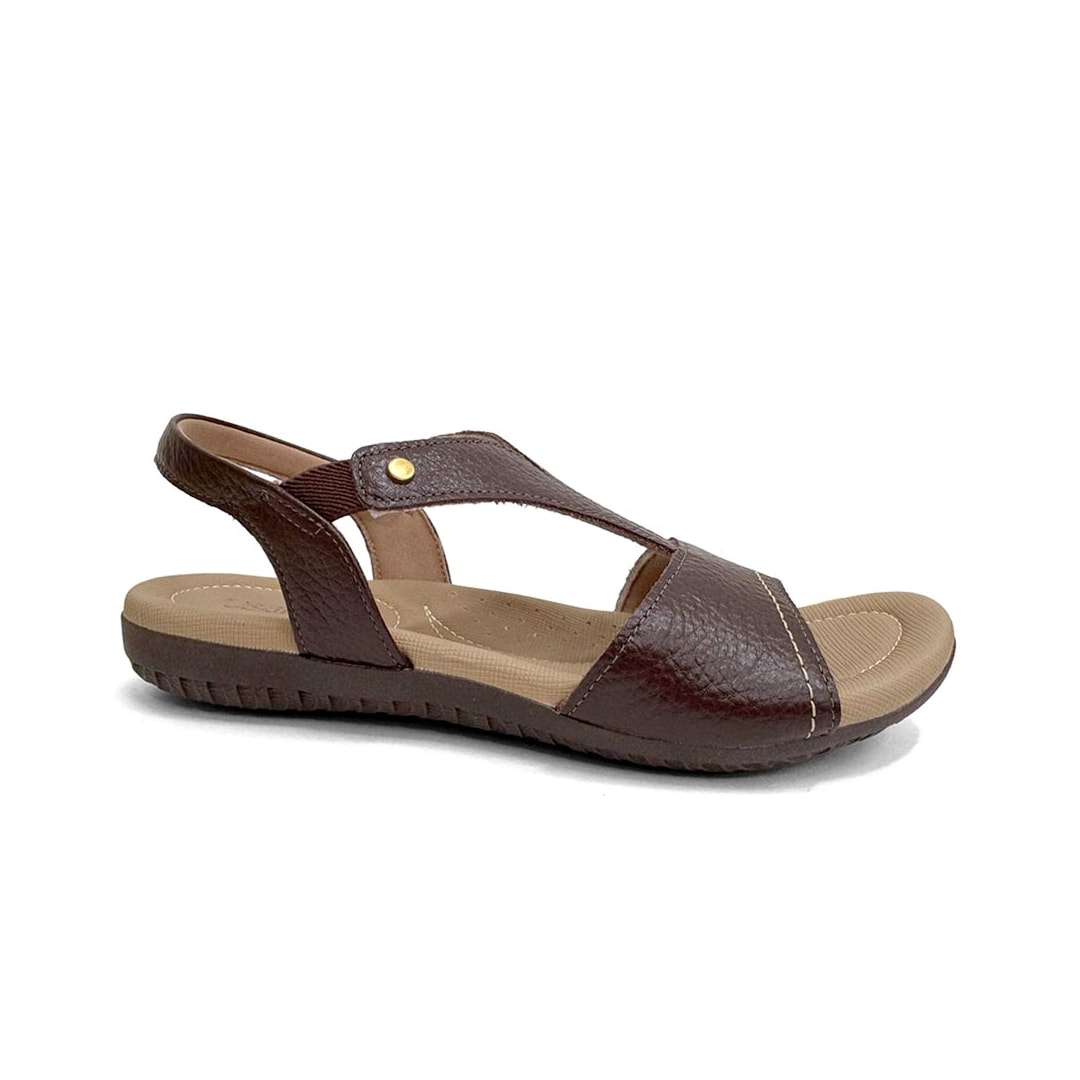 Sandália Usaflex Conforto Couro R1808 Pinhao Sandália Usaflex Conforto Couro R1808 Pinhao