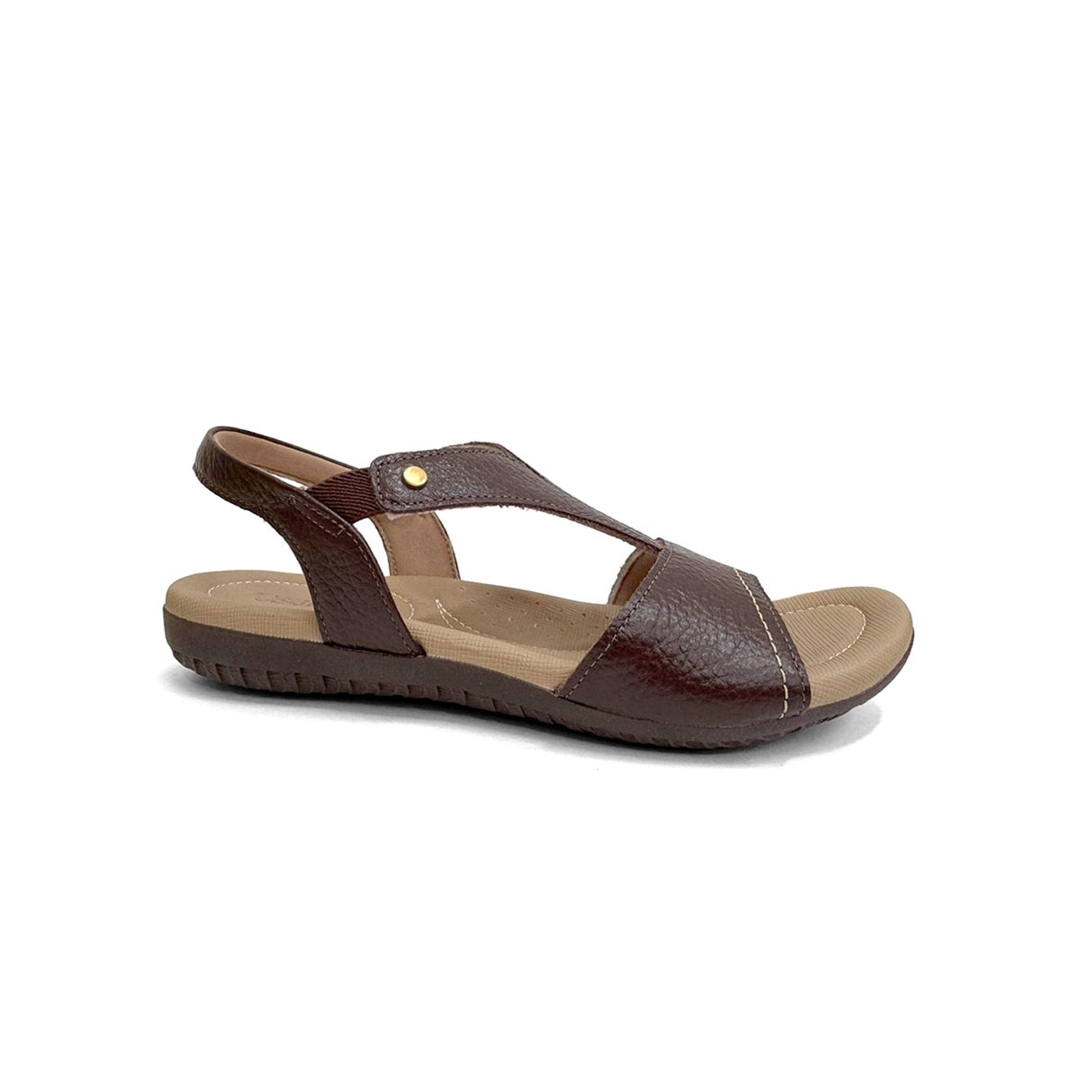 Sandália Usaflex Conforto Couro R1808 Pinhao Sandália Usaflex Conforto Couro R1808 Pinhao
