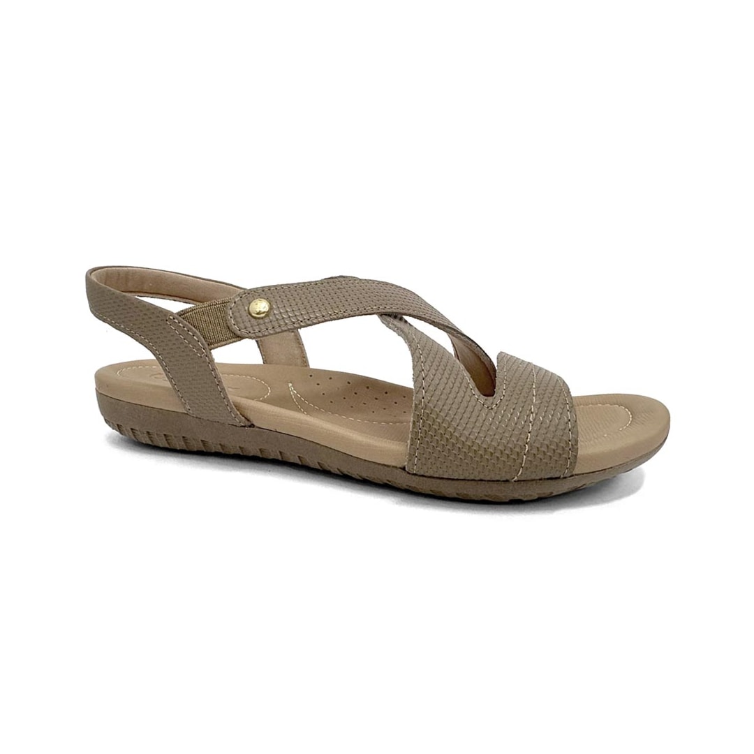 Sandália Usaflex Conforto De Couro R1804 Fendi