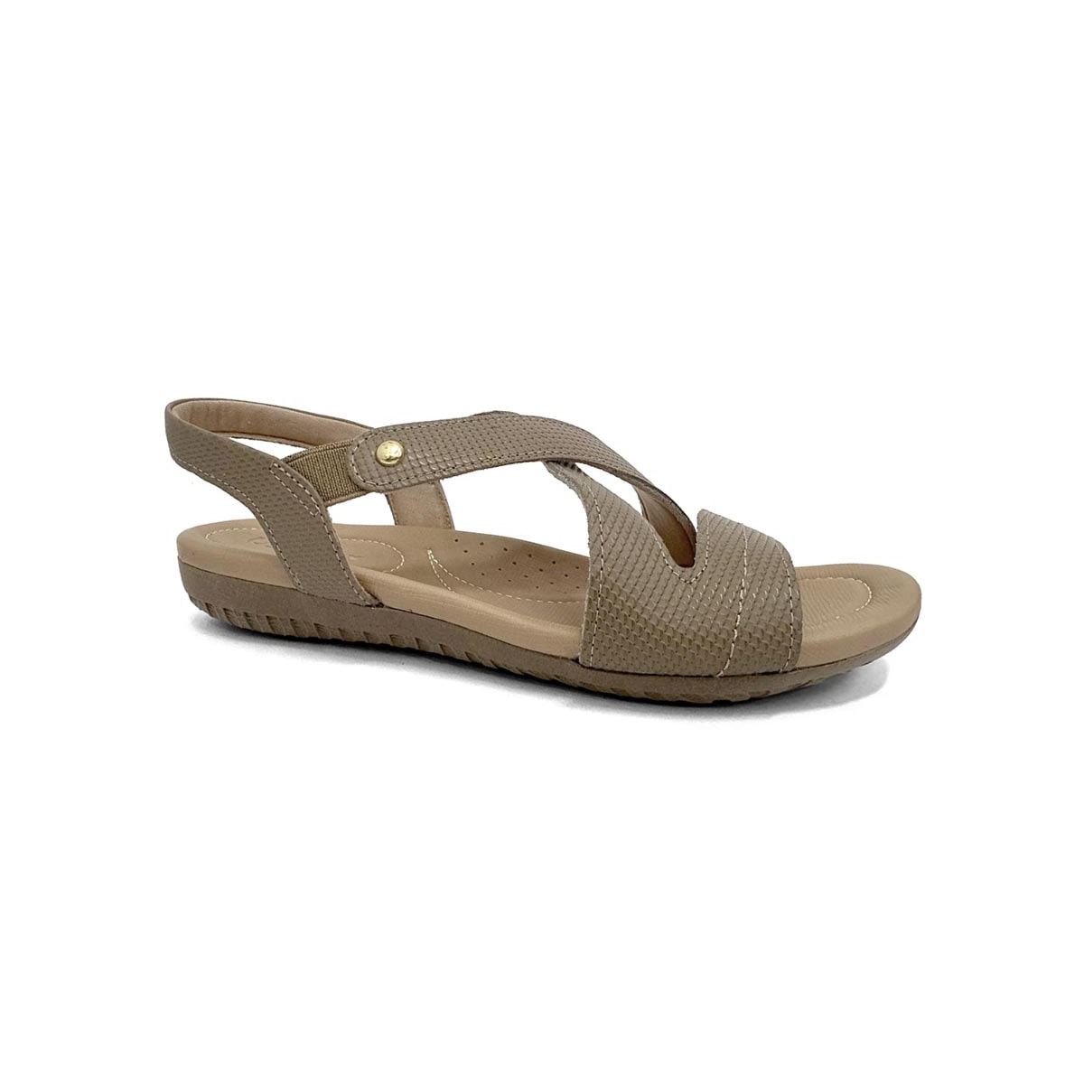 Sandália Usaflex Conforto De Couro R1804 Fendi