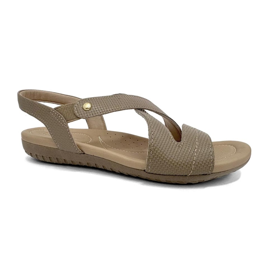 Sandália Usaflex Conforto De Couro R1804 Fendi Sandália Usaflex Conforto De Couro R1804 Fendi