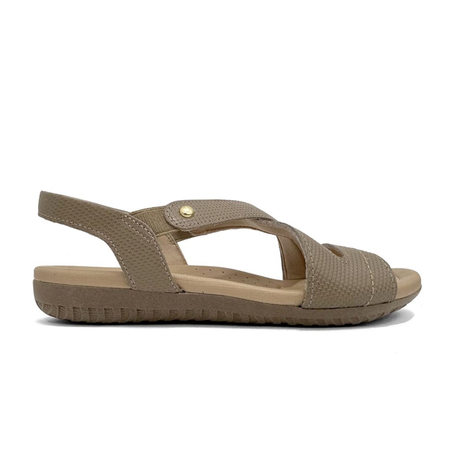 Sandália Usaflex Conforto De Couro R1804 Fendi Sandália Usaflex Conforto De Couro R1804 Fendi
