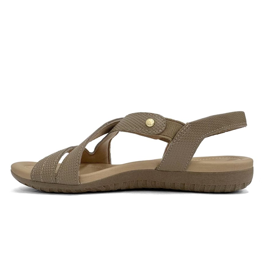 Sandália Usaflex Conforto De Couro R1804 Fendi